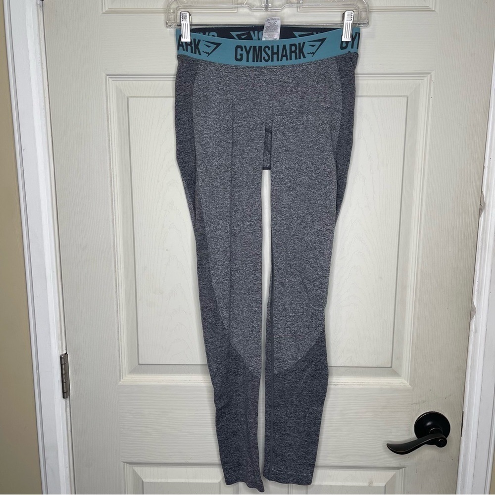 Gymshark Flex Legging V3 Charcoal Grey/Teal Sz S